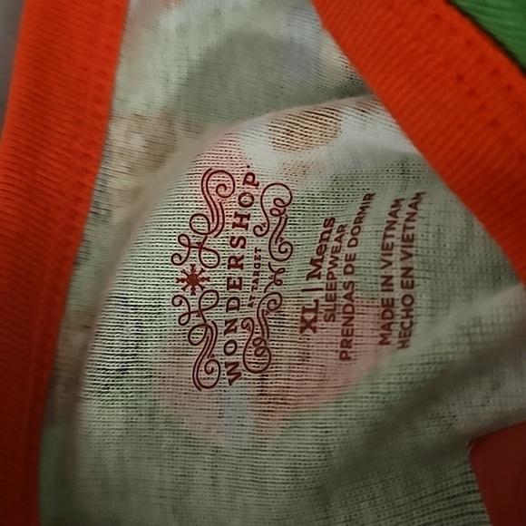 Men's Wonder Shop Holiday  2Piece Pajamas Set sz XL  Green & Red NWT - Picture 4 of 5